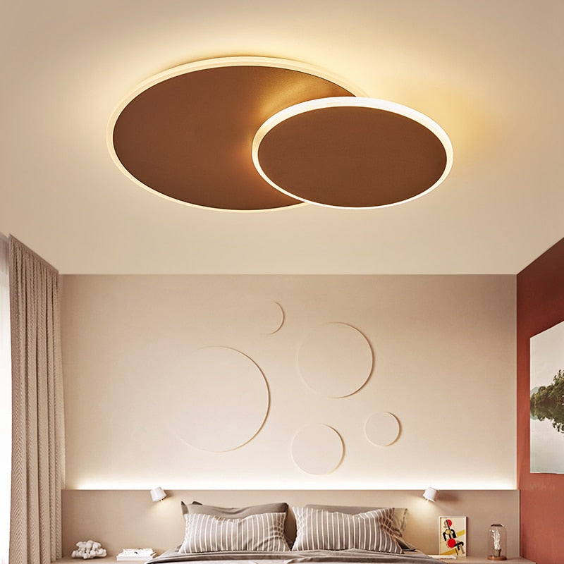 Round Diy Rotating Modern Led Ceiling Lights For Living Room