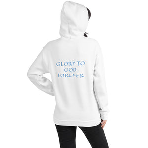 Women's Hoodie- GLORY TO GOD FOREVER - White / S