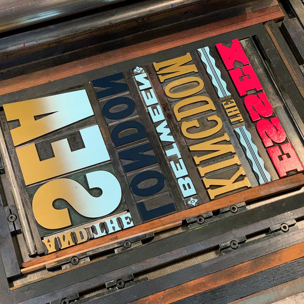 Limited Edition ‘essex The Kingdom Wood Type Letterpress Print Typoretum 