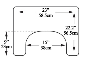 Acrylic Lap Tray dimension