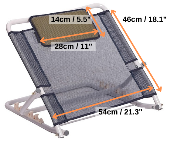 Adjustable Backrest with Head Support (50_HY2100) dimension