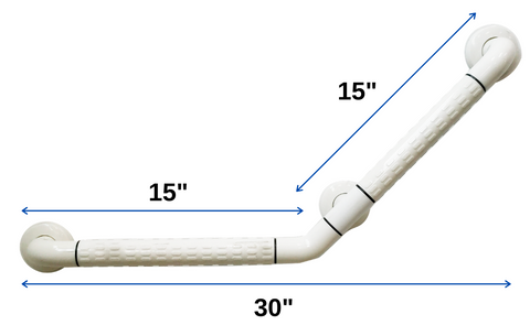 Angled Grab Bar measurement