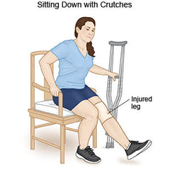 Crutch Instruction - Sitting Down with crutches