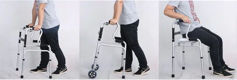 Foldable Walking Frame With Seat demo