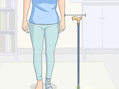 How to adjust your cane or walking stick to the right height?