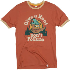 Give A Hoot Ringer Tee - Spice - Curiosity