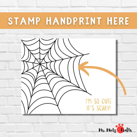 This easy spider handprint craft is such an adorable keepsake! Kids will love making these spider handprints and adding the web with black glue.