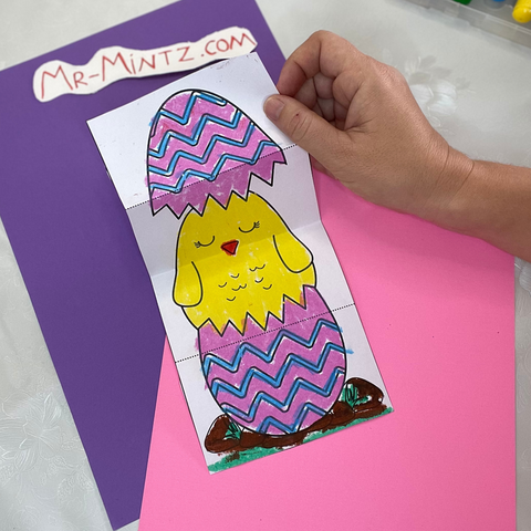 If you are looking for a quick no prep Easter project for your home or your classroom this Surprise Easter Egg Cards Craft is just the craft!