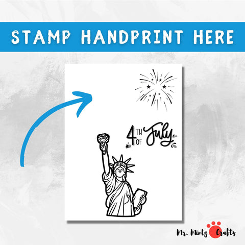 It's a fun way to learn about our beautiful nation's history this 4th of July. Handprint Crafts made easy: Just print and stamp handprints.