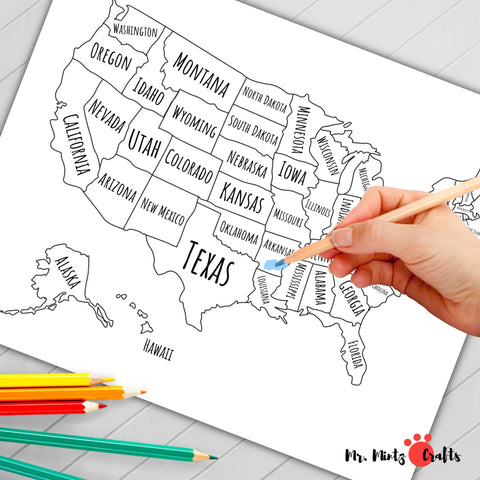 Use this outline map of the United States for anything you can think of! Keep track of states you have received orders from for your business, states you&#39;ve visited across the country, or let your children color as they learn the US!