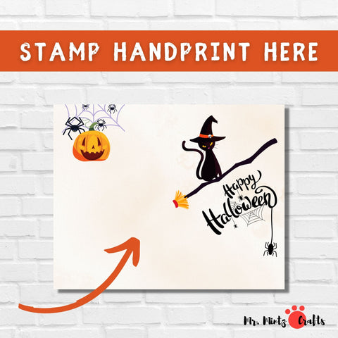 Halloween handprint crafts allow you to create the most precious keepsakes made with your own children's hands. This cutest black cat handprint art will add some spooky fun to your Halloween kids activities.