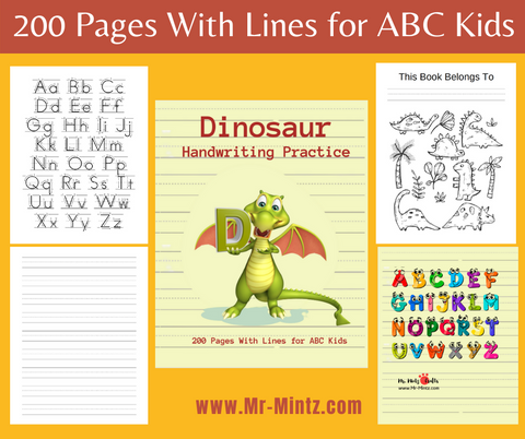 This kindergarten writing paper with lines for ABC kids 3-6 yo has 200 blank pages with dotted lines. The book teaches stroke formation and provides a full practice page for each capital and lowercase letter.