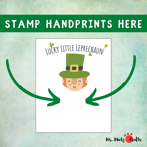 A sweet and simple project to do with your kids for St. Patricks Day. This Lucky Little Leprechaun Handprint Art makes the perfect card for parents, grandparents and loved ones!