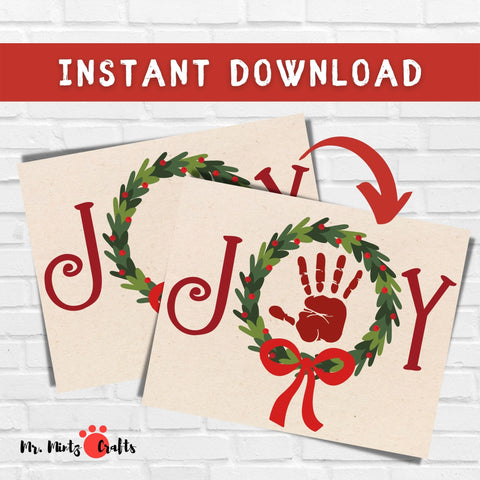 This Christmas JOY Handprint Craft is the perfect gift to send home to the parents for the holidays. Perfect for a teacher's card to go with an end-of-year gift.