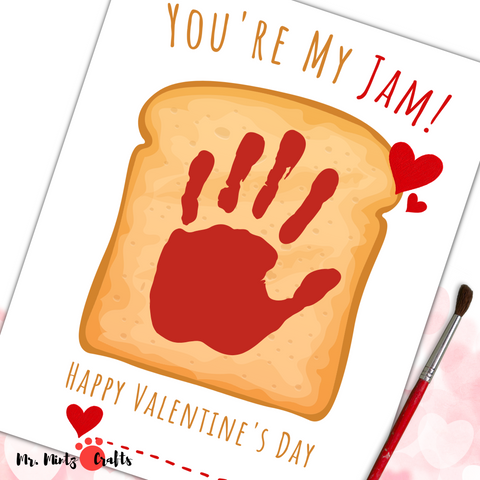 This “You’re My Jam!” Valentine’s Day handprint craft is creative and darling! You could do this with your little one’s handprint or footprints!