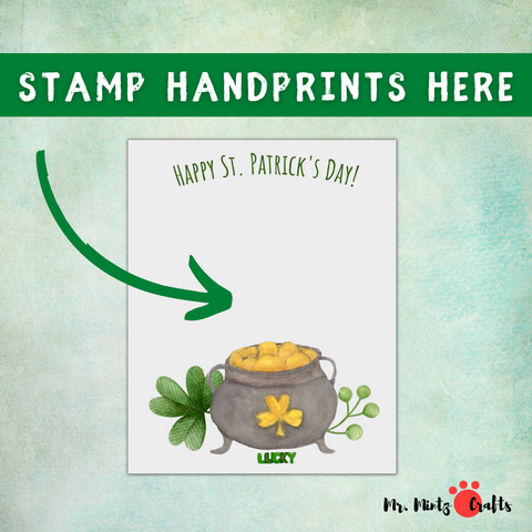 Are you ready for St Patricks Day? This sweet and simple project to do with your kids for St. Patrick's Day. This Lucky Little Leprechaun Handprint Art makes the perfect card for parents, grandparents and loved ones!