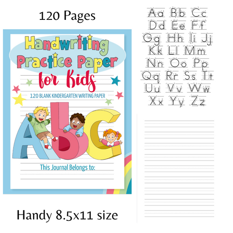 Kindergarten Writing Paper with Lines for ABC Kids: Writing Paper for Kids with Dotted Lined 120 Pages 8. 5x11 Handwriting Paper [Book]