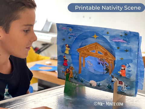 Printable Nativity scene for Kids