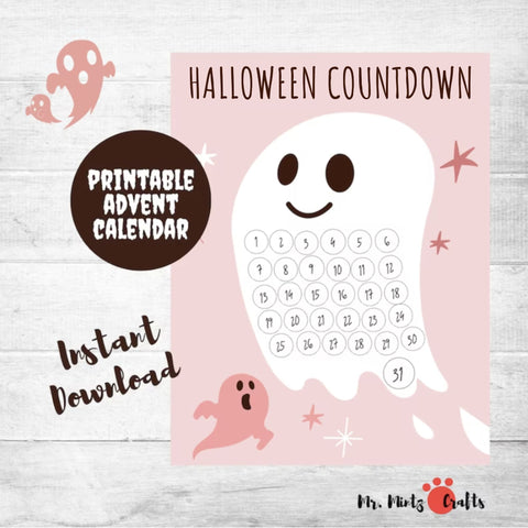 Printable Halloween Countdown Calendar for Kids