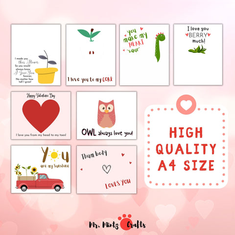 Here are a bundle of creative Valentine's day handprint footprint art crafts and card ideas for kids to make! This Valentines Day set includes an “You are my sunshine,” a “You Make My Heart Saur,” an “Owl Always Love You Owl,” Valentine truck, and more.