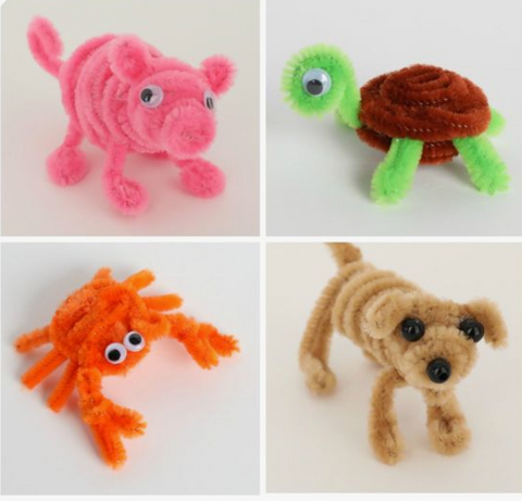 Pipe cleaners are such a wonderful activity for preschoolers and family to have fun together. Great for teachers to enhance classroom projects. It can be formed into puppets, flowers, vegetables, animals, gift wrapping, holiday ornaments, etc.