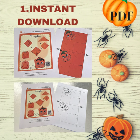 Halloween Crafts for Kids. Halloween Origami. Happy Halloween Pop Up Card Printable. Easy Halloween Crafts for Toddlers and Preschoolers