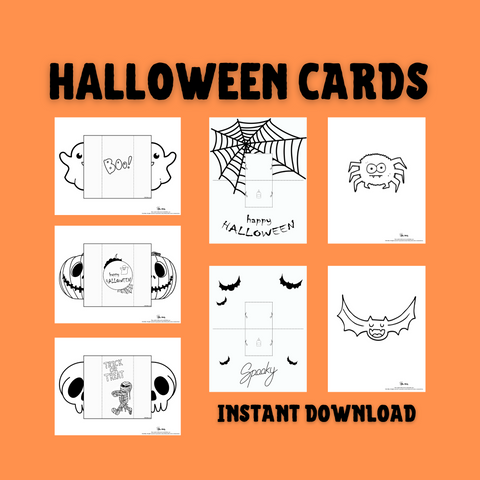 Happy Halloween Pop Up Card Printable. Easy Halloween Crafts for Toddlers and Preschoolers