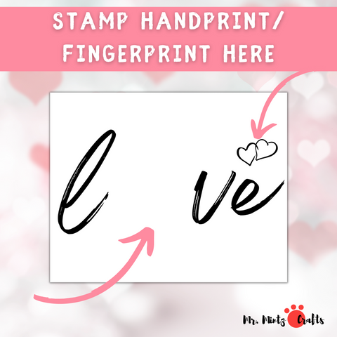 Here is a creative Valentines handprint and fingerprint art. Easily & quickly create a special valentines gift. A fun valentines card to cherish forever!