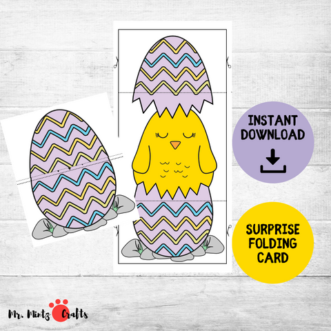 If you are looking for a quick no prep Easter project for your home or your classroom this Surprise Easter Egg Cards Craft is just the craft!