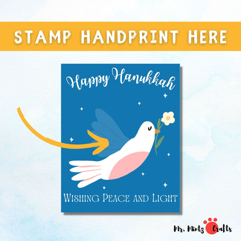 A fun and engaging Hanukkah Peaceful Dove Handprint Craft that is a great way to teach kids about Chanukkah and countdown to Hanukah at the same time!