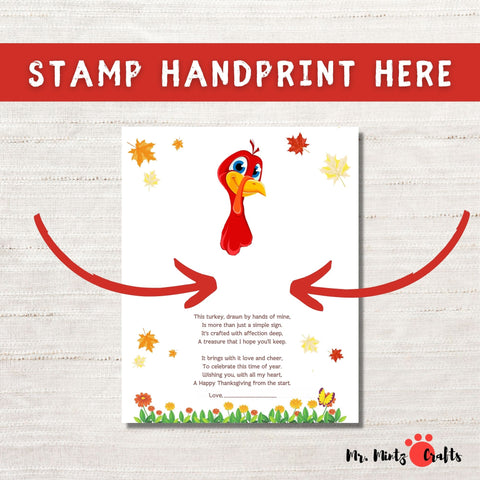 Are you looking for a fun Thanksgiving art project to work on with the kids this year? Download this turkey handprint art and create great memories for your kids! Sign your name on the bottom of the poem and it's ready to be gifted!