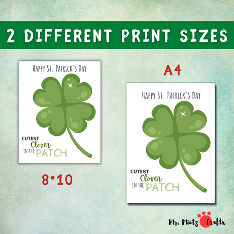 This St Patrick's Day Cutest Clover in the Patch Shamrock handprint art is perfect for your getting into the St Patrick's Day spirit! They will love these handmade keepsake art of their loved ones.