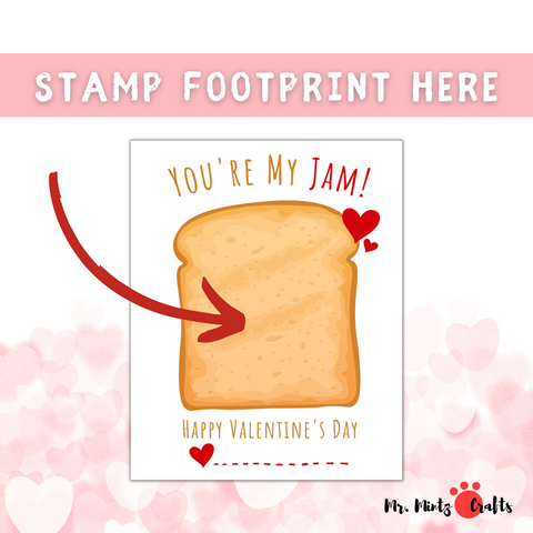 This “You’re My Jam!” Valentine’s Day handprint craft is creative and darling! You could do this with your little one’s handprint or footprints!