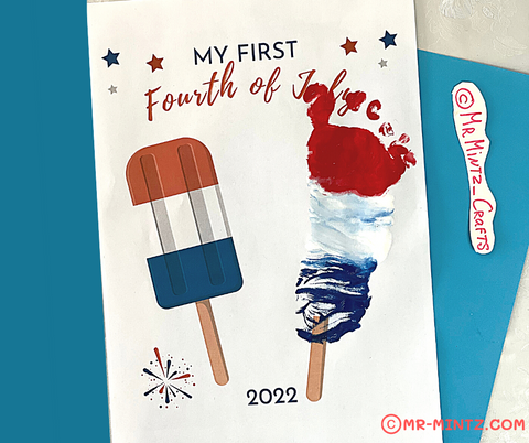 First 4th of July DIY Handprint Footprint Art 