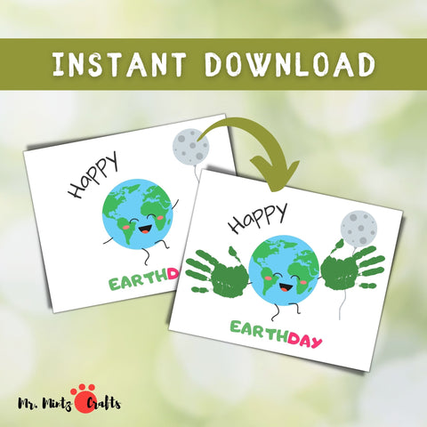 Celebrate Earth Day with the Earth Day Kids Handprint Art. These Two Hands Can Change the World. Printable Earth Day Activity for Daycare and School perfect to create as a keepsake or even use as a greeting card this Earth Day.