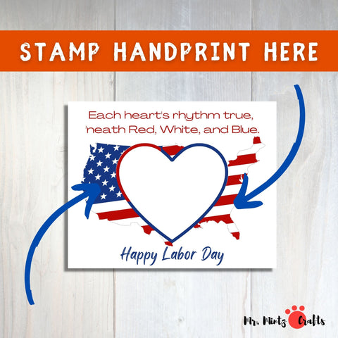 Labor Day Handprint crafts are a wonderful way of keeping memories with our kids.