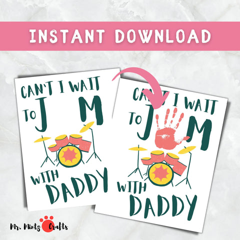 You Rock Dad Father's Day Handprint Craft Template Quick and Easy Craft that makes a great gift!