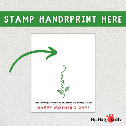 A unique handmade keepsake to warm her heart! Print this vibrant handprint flower craft, have your child stamp their handprint, and gift an unforgettable homemade treasure shell cherish forever. The perfect Mothers Day gift for moms and grandmas!