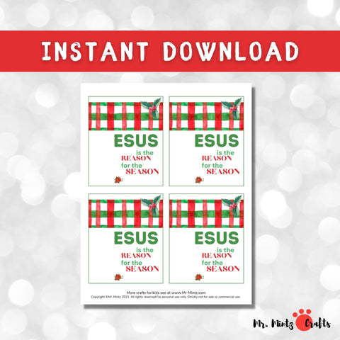 Jesus is the Reason for the Season Candy Cane printable cards with poem that you can give away as gifts. They are also perfect for witnessing at Christmas time! They also make great party favors!