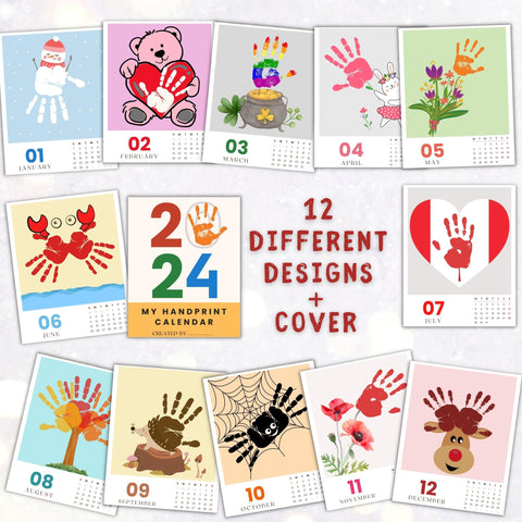 This 2024 handprint calendar makes the perfect gift and keepsake item for parents that they will treasure for years to come. This Printable Handprint Memory book template is perfect for your toddler or preschoolers.