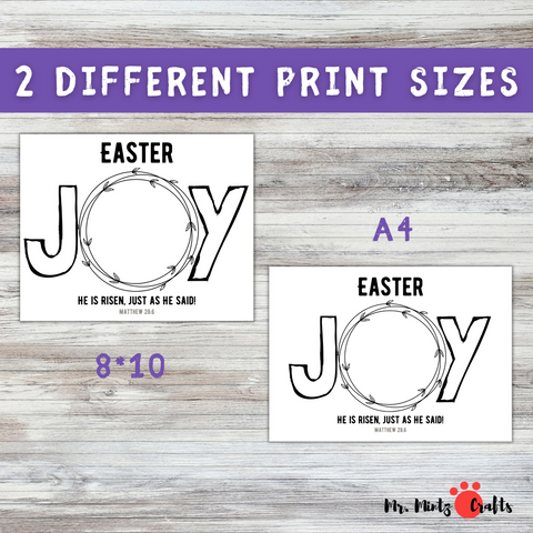 Easter Joy printable handprint art craft is perfect is an easy personalized gift for family! Celebrate Jesus this Easter with your little one with these super fun and faith-filled Handprint Art crafts!