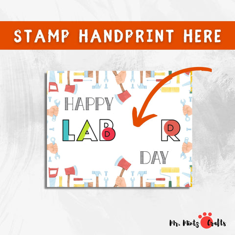 Labor Day Handprint Craft: A colorful handprint art project, perfect for celebrating Labor Day with kids.