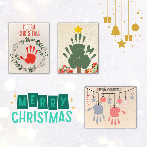 Christmas Handprint Footprint Craft Bundle