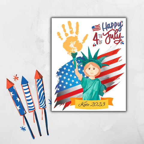 Celebrate the 4th of July in style with our incredible bundle of 8 hand and footprint crafts. Craft templates include iconic symbols of American pride such as the American flag, Statue of Liberty, firecracker, and majestic eagle.