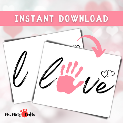 Here is a creative Valentines handprint and fingerprint art. Easily & quickly create a special valentines gift. A fun valentines card to cherish forever!