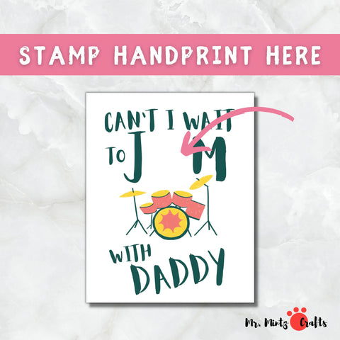 You Rock Dad Father's Day Handprint Craft Template Quick and Easy Craft that makes a great gift!