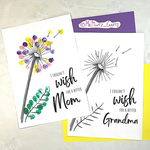 Mom will adore this simple fingerprint Mother's Day art which works great for even the littlest kids to give to mom.