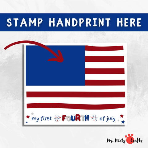 This 4th of July handprint art is the perfect activity! All you need is some paper, paint, and a little bit of creativity! Handprint Crafts made easy: Just print and stamp handprints.