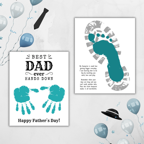 Looking for a gift for Dad? Check out our Father's Day hand and foot print templates. Personalize each design with your child's prints and create a unique keepsake that dad will cherish forever.