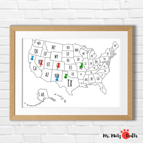 Use this outline map of the United States for anything you can think of! Keep track of states you have received orders from for your business, states you&#39;ve visited across the country, or let your children color as they learn the US!